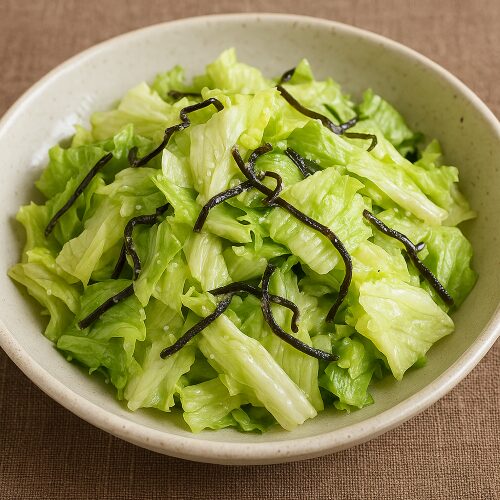 レタスの塩昆布あえ