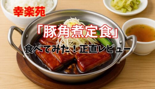 【幸楽苑】黒酢香る豚角煮定食を実食！甘めの味付け？正直レビュー