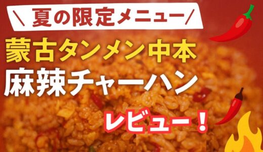 蒙古タンメン中本の麻辣チャーハン実食レビュー｜辛さやおすすめの食べ方も紹介
