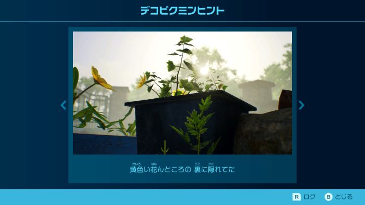 ひだまりの庭　デコピクミンヒント