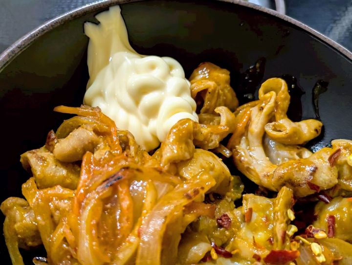 もつ次郎　もつ炒め×マヨネーズ