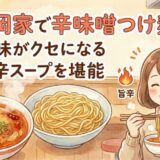 山岡家で辛味噌つけ麺！酸味がクセになる旨辛スープを堪能