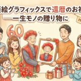 似顔絵グラフィックスで還暦のお祝い！一生モノの贈り物に