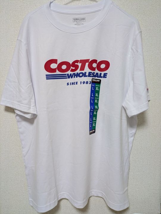 コストコ ロゴTシャツのホワイトの全体